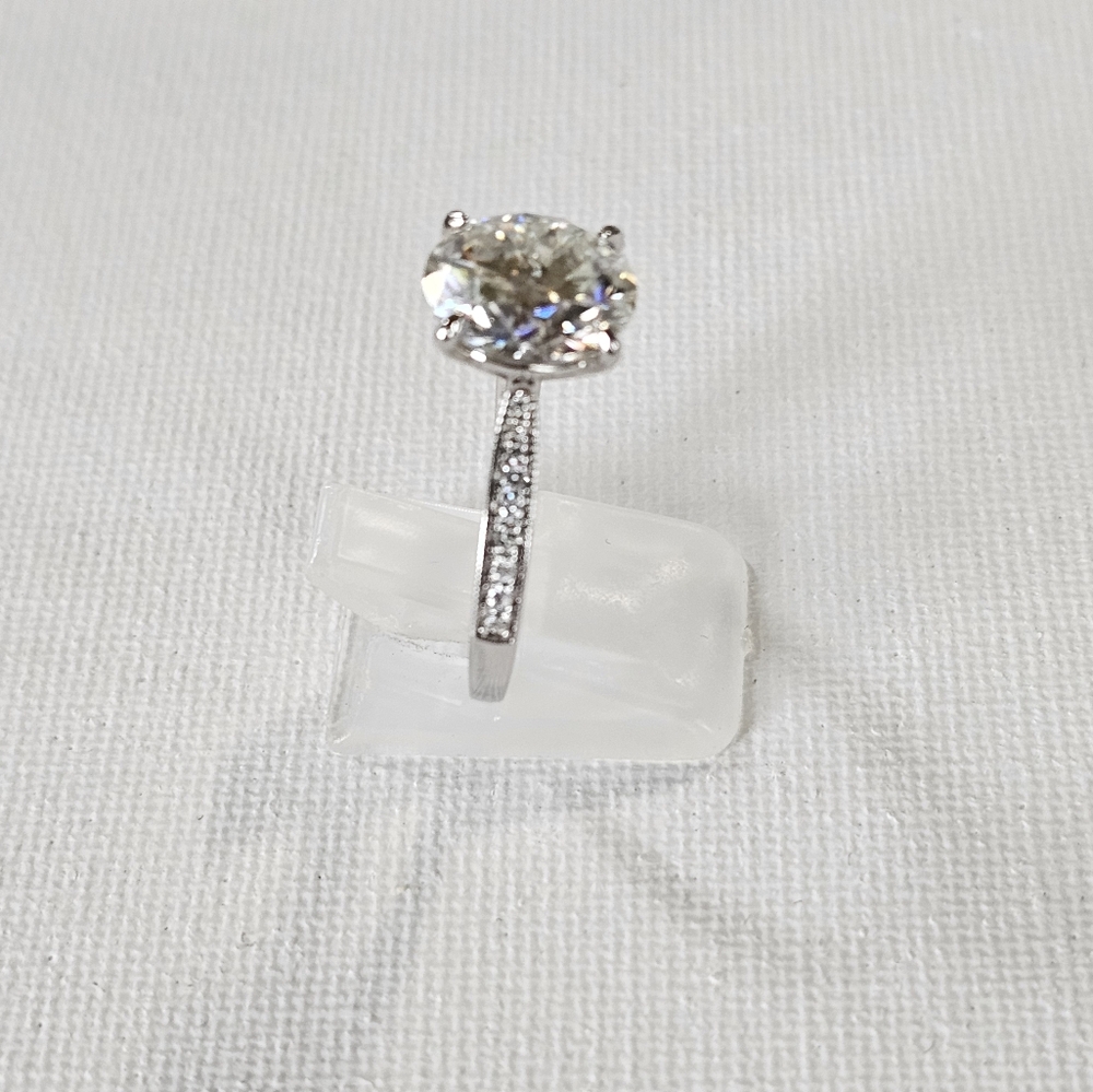 Gorgeous 5 Carat GRA Certified Moissanite Ring 💍 Sz 9! 18k/925 - Picture 7 of 11